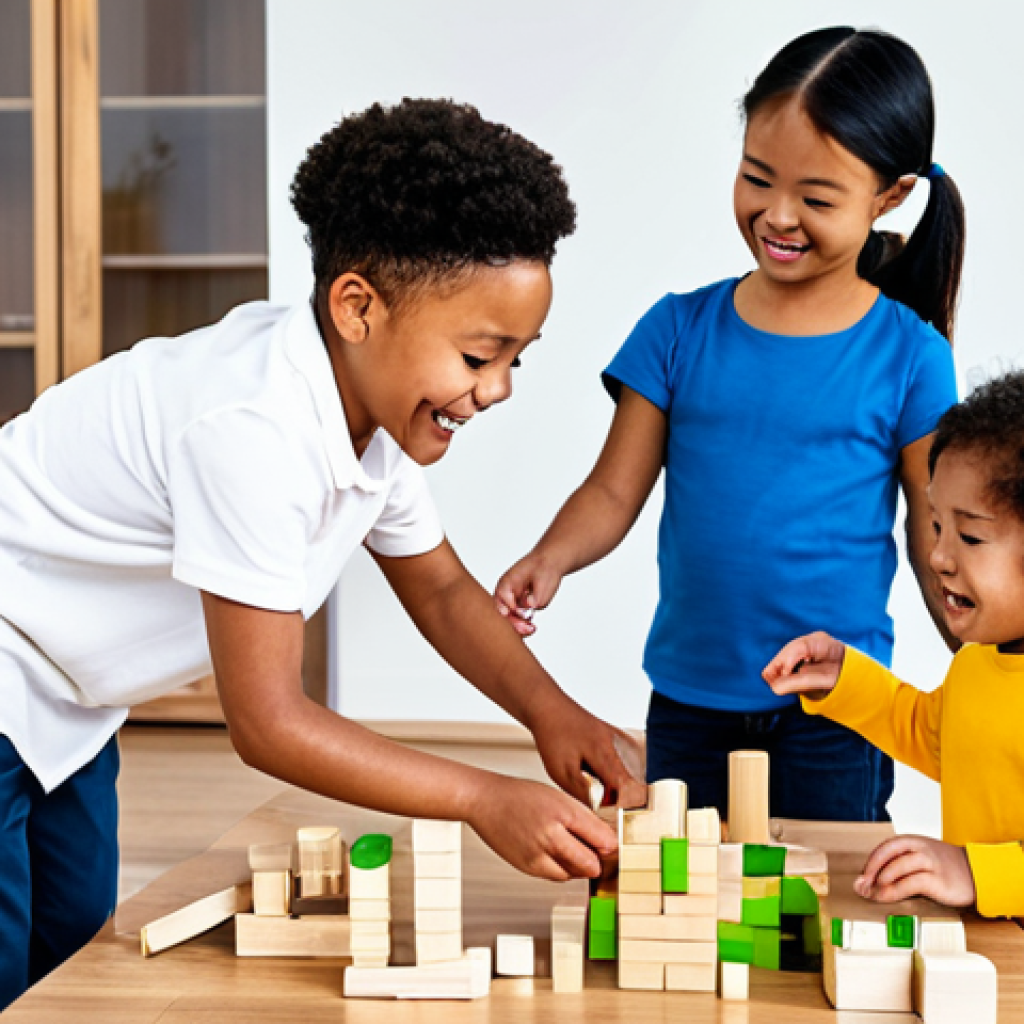 주방완구와 성별 관심도 차이 - **Image Prompt:** A group of diverse children (African, Asian, European) happily playing together in...